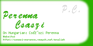 perenna csaszi business card